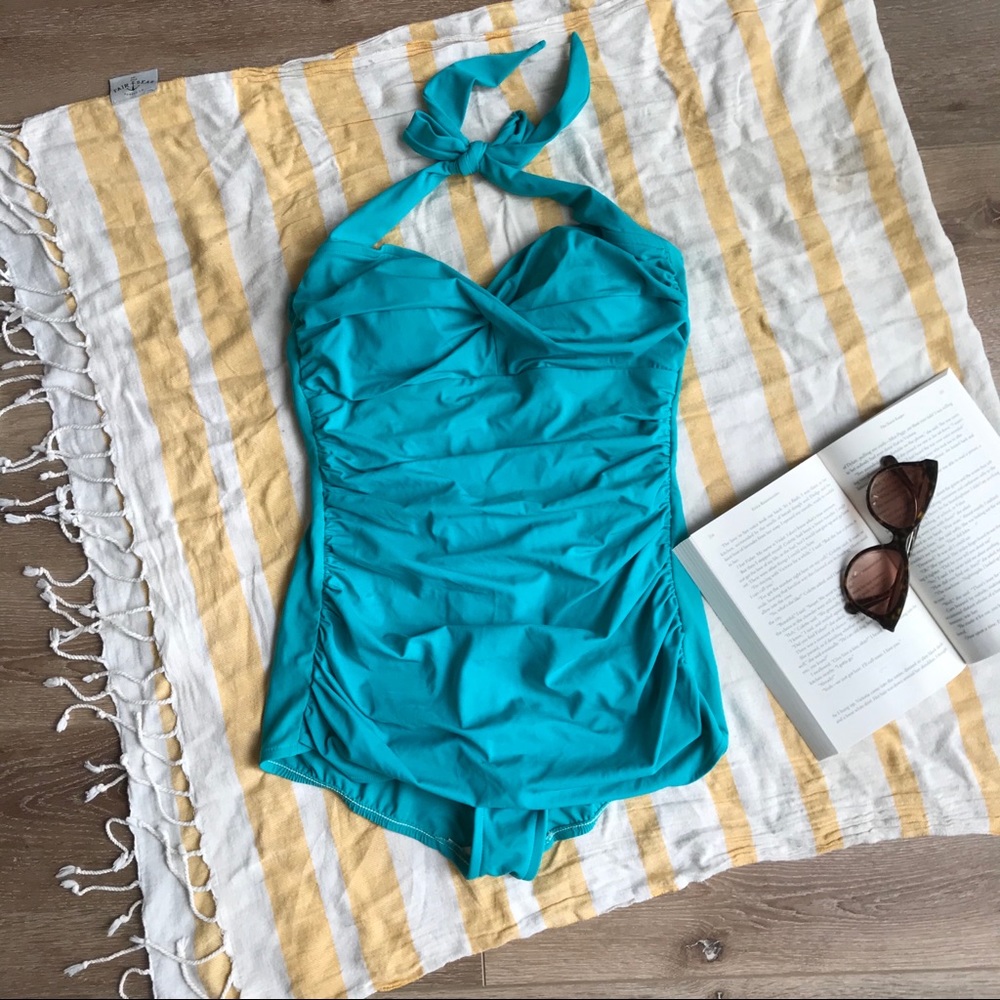 Catalina Suddenly Swim turquoise one piece swim